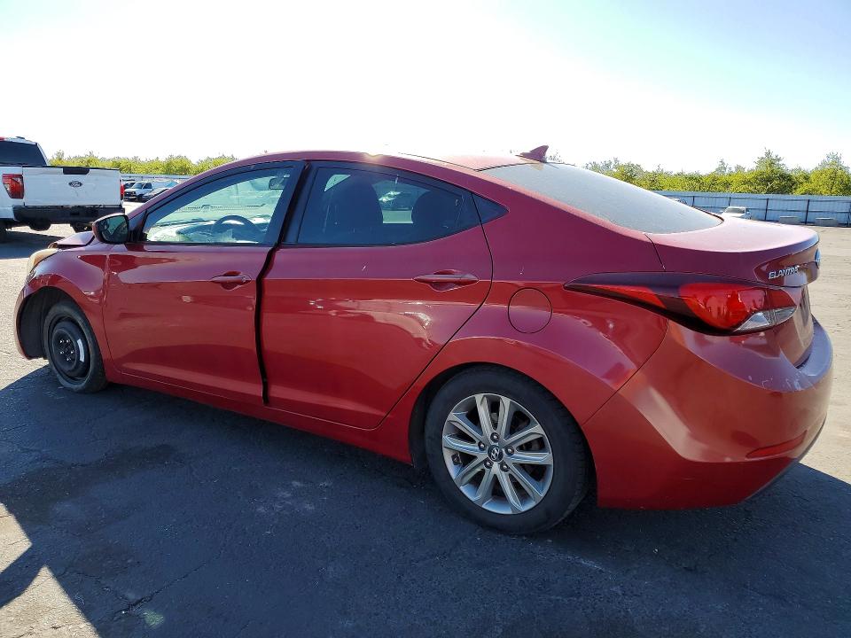 2014 Hyundai Elantra VIN KMHDH4AE7EU053012 COPART salvage auction — FRONT END, Ca - Salvage Certificate, sold $975 on 2026-07-02 (photo 2)
