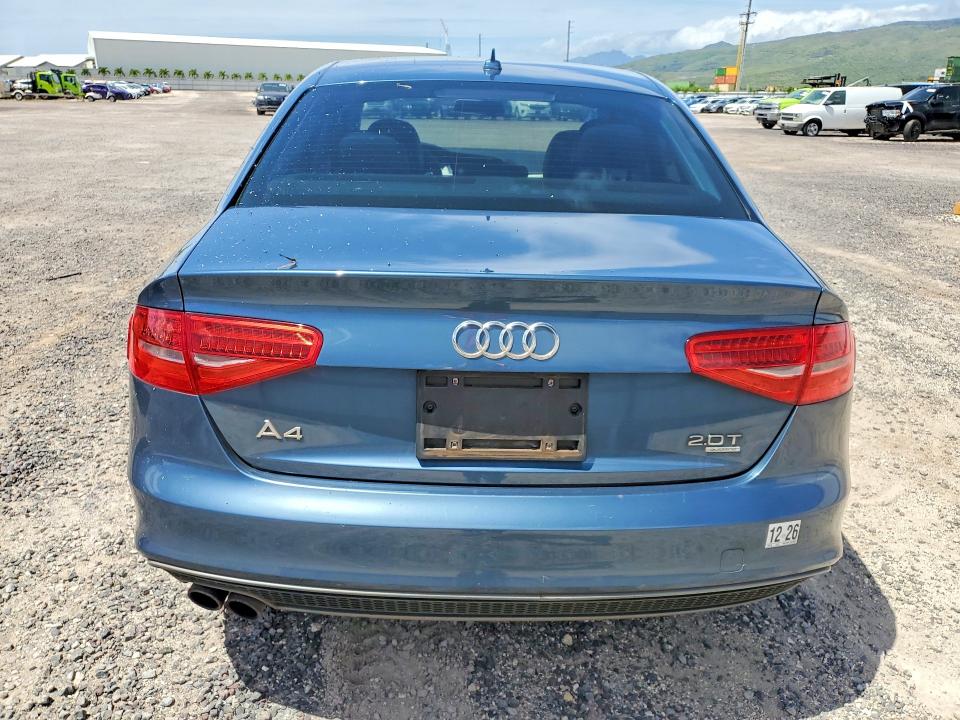2015 Audi A4 VIN WAUBFAFL2FN016658 COPART salvage auction — WATER/FLOOD, Hi - Certificate Of Salvage, sold $15 on 2026-07-20 (photo 6)