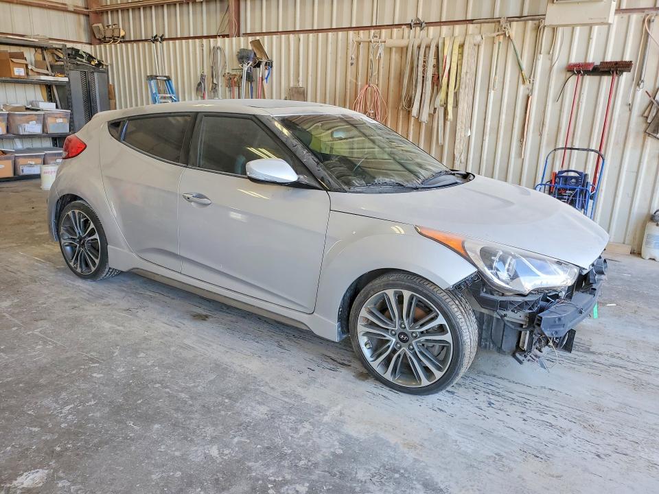 2016 Hyundai Veloster VIN KMHTC6AE9GU300314 COPART salvage auction — FRONT END, Tx - Certificate Of Title, sold $3,000 on 2026-07-06 (photo 4)