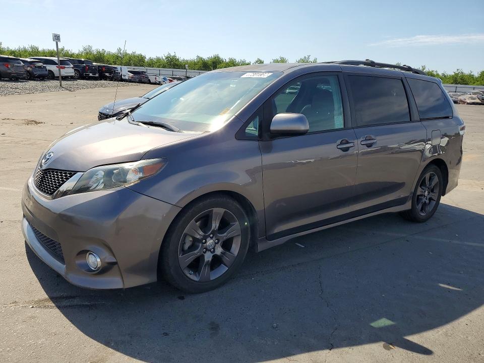 2012 Toyota Sienna VIN 5TDXK3DC7CS221210 COPART salvage auction — FRONT END, Salvage Title, sold $4,650 on 2026-07-16 (photo 1)