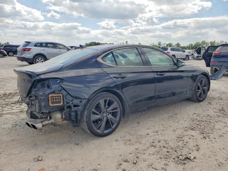 2023 Genesis G70 VIN KMTG34TA8PU126113 COPART salvage auction — REAR END, Tx - Salvage Vehicle Title, sold $11,400 on 2026-07-21 (photo 3)
