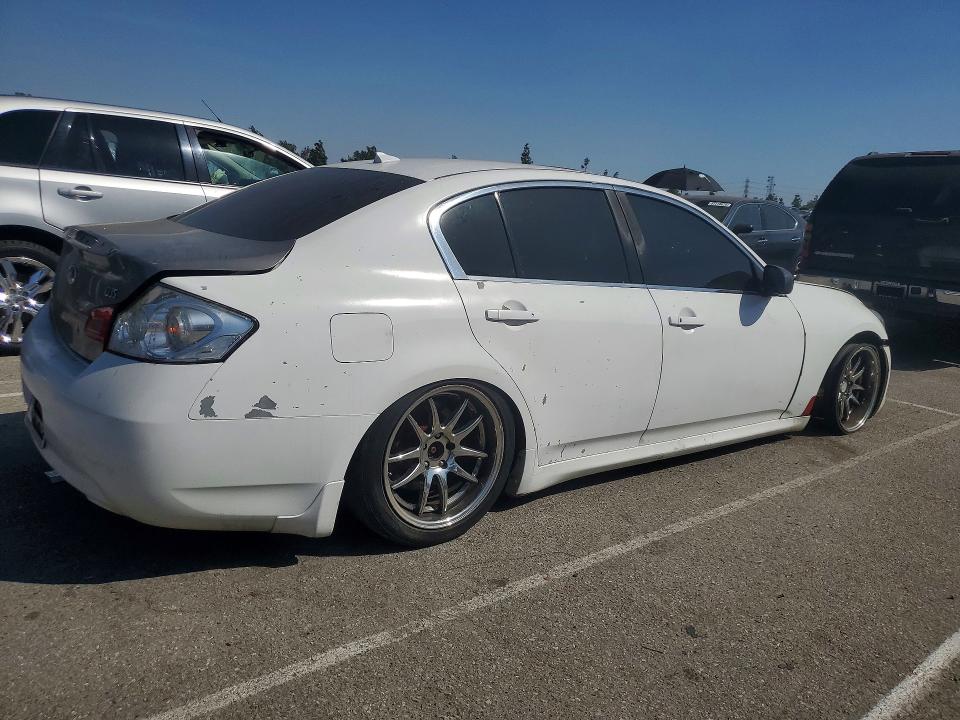 2007 Infiniti G VIN JNKBV61E57M721245 COPART salvage auction — FRONT END, Ca - Salvage Certificate, sold $1,650 on 2026-07-14 (photo 3)