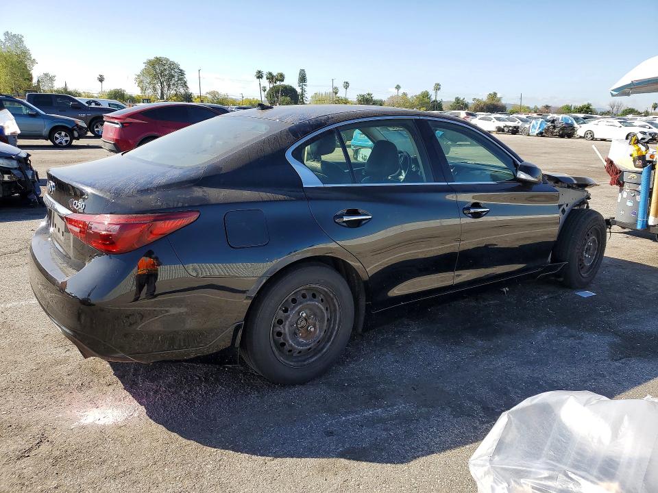 2018 Infiniti Q50 VIN JN1EV7AP4JM366696 COPART salvage auction — VANDALISM, CA - SALVAGE CERTIFICATE, sold $1,600 on 2026-07-24 (photo 3)