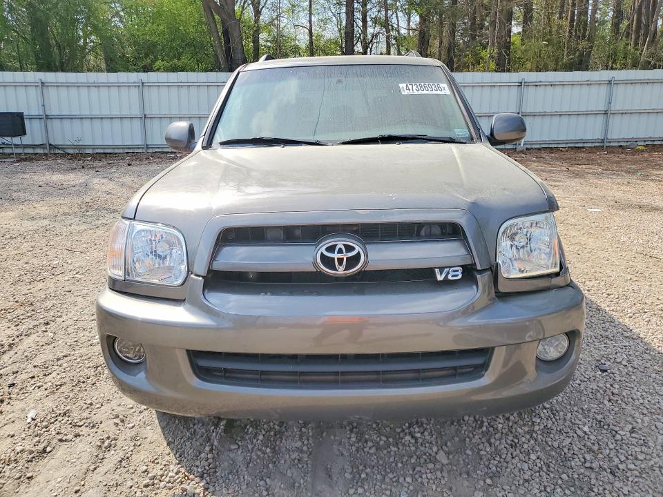 2007 Toyota Sequoia VIN 5TDZT34A77S292708 COPART salvage auction — FRONT END, Nc - Salvage Cert-Rebuilt, sold $850 on 2026-07-06 (photo 5)