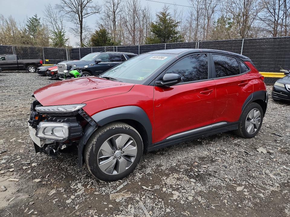 2021 Hyundai Kona VIN KM8K23AG3MU116853 COPART salvage auction — FRONT END, Md - Cert Of Salvage > 75% Damage, sold $7,600 on 2026-07-24 (photo 1)