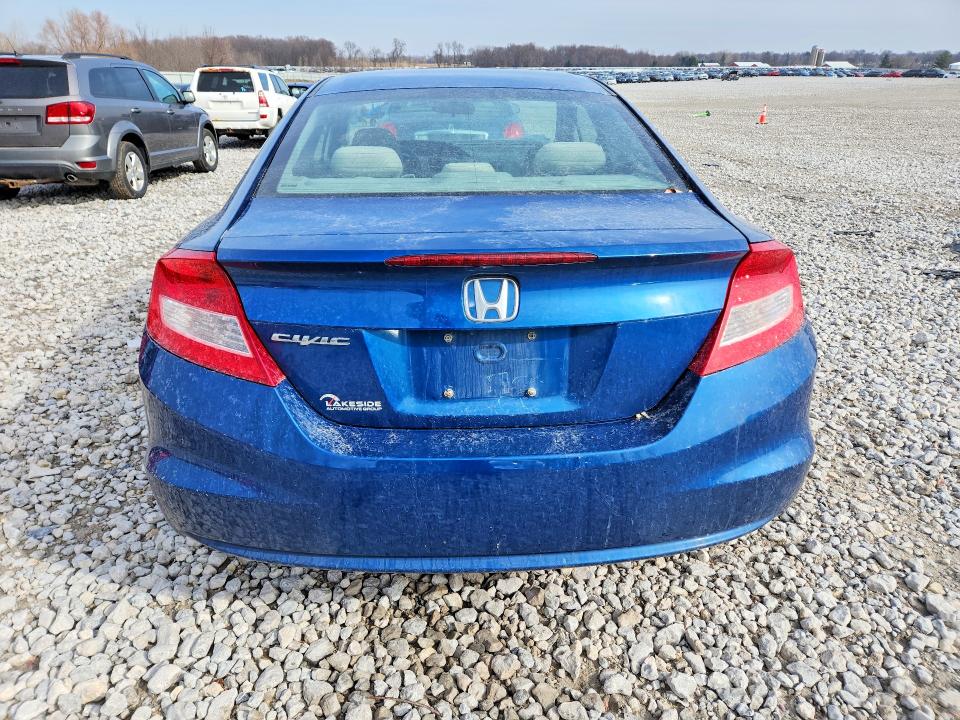 2012 Honda Civic VIN 2HGFG3B80CH530013 COPART salvage auction — FRONT END, Mi - Certificate Of Title, sold $2,050 on 2026-07-02 (photo 6)