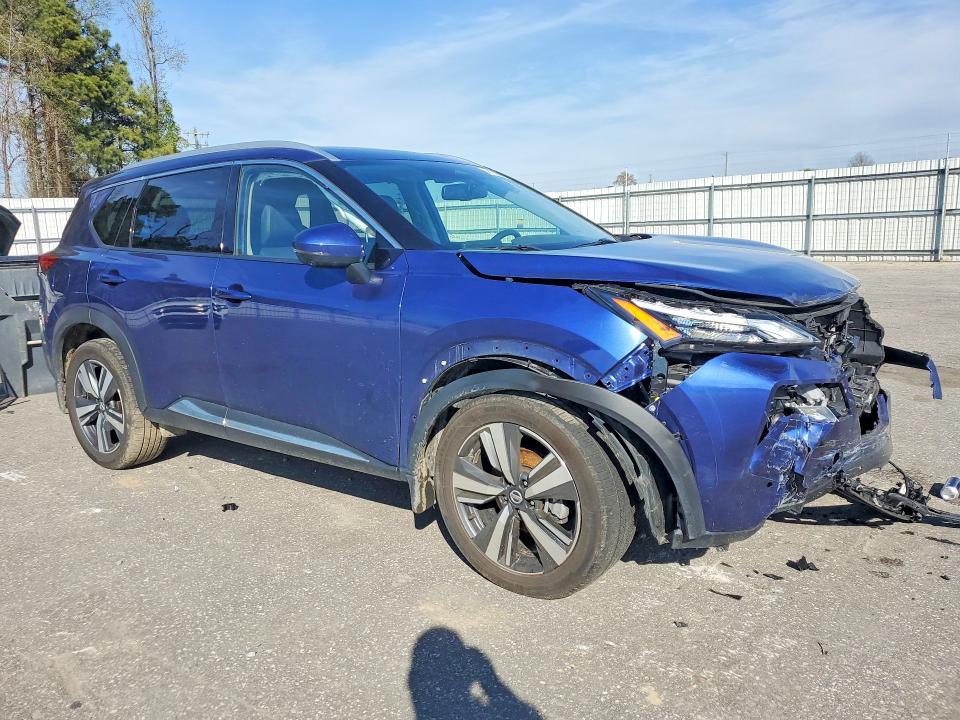 2021 Nissan Rogue VIN JN8AT3CB6MW238629 COPART salvage auction — FRONT END, Nc - Salvage Certificate Of Title, sold $850 on 2026-07-28 (photo 4)