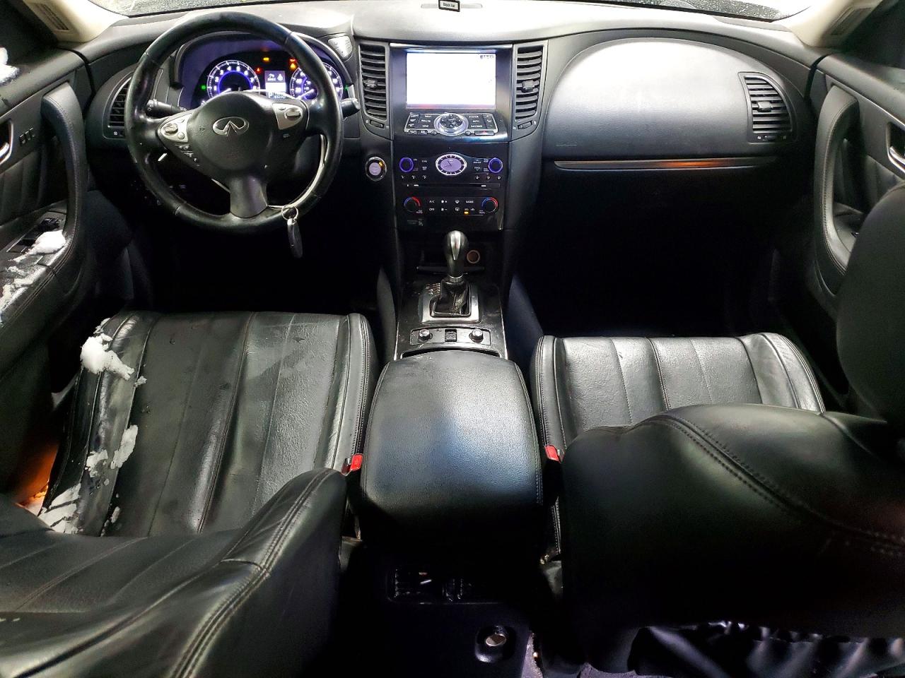 2014 Infiniti QX70 VIN JN8CS1MW6EM410964 COPART salvage auction — Front End, IL - SALVAGE CERTIFICATE, sold $650 on 2026-07-07 (photo 8)