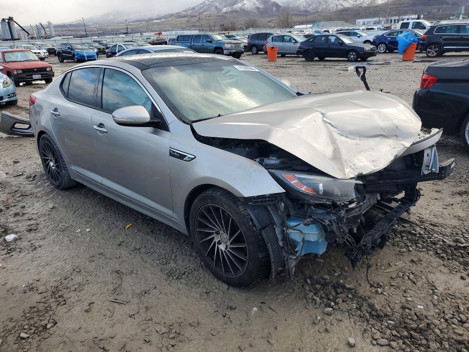 2014 Kia Optima VIN 5XXGR4A6XEG324724 COPART salvage auction — FRONT END, Salvage Title, sold $325 on 2026-07-17 (photo 4)