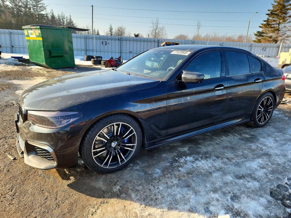2018 BMW M5 VIN WBAJB9C51JB036678 COPART salvage auction — REAR END, ON - PERMIT NO BRAND - UNFIT, sold $13,100 on 2026-07-07 (photo 1)
