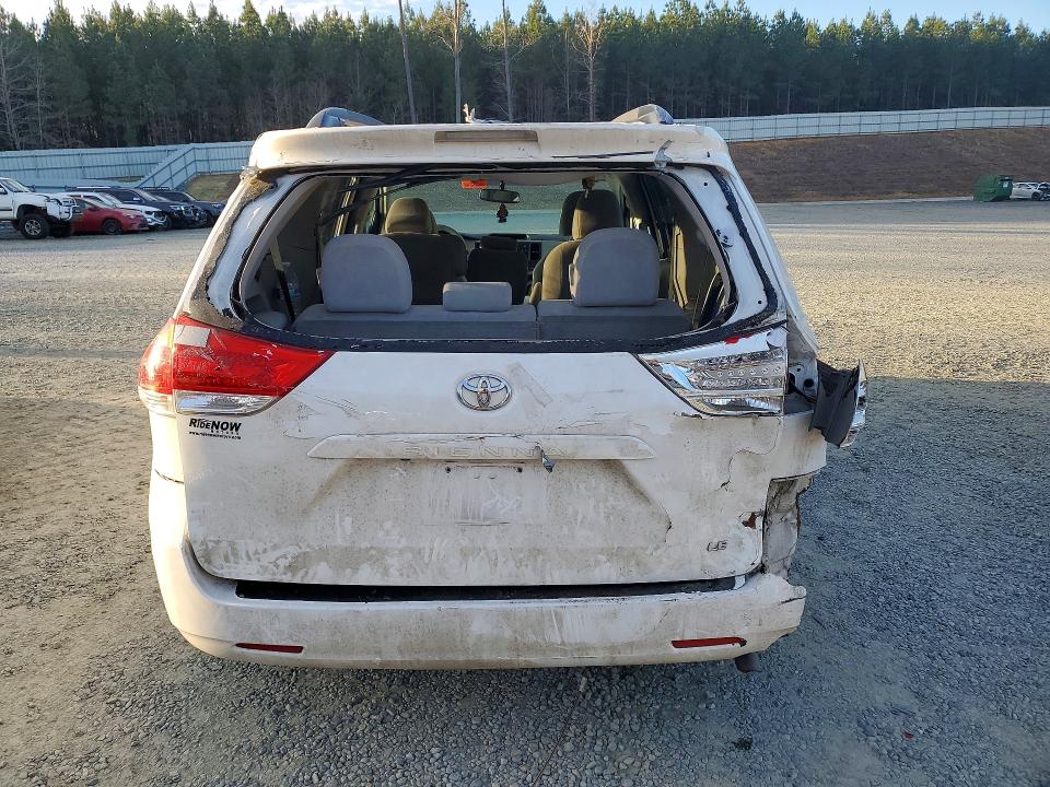 2013 Toyota VIN 5TDKK3DC6DS353676 COPART salvage auction — REAR END, Nc - Salvage Certificate Of Title, sold $550 on 2026-07-02 (photo 6)