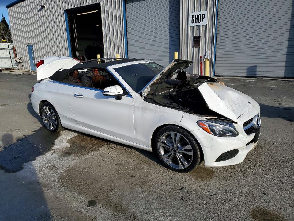 2018 Mercedes-benz C class VIN WDDWK4JB9JF617896 COPART salvage auction — BURN, CA - SALVAGE CERTIFICATE, sold $625 on 2026-07-14 (photo 4)