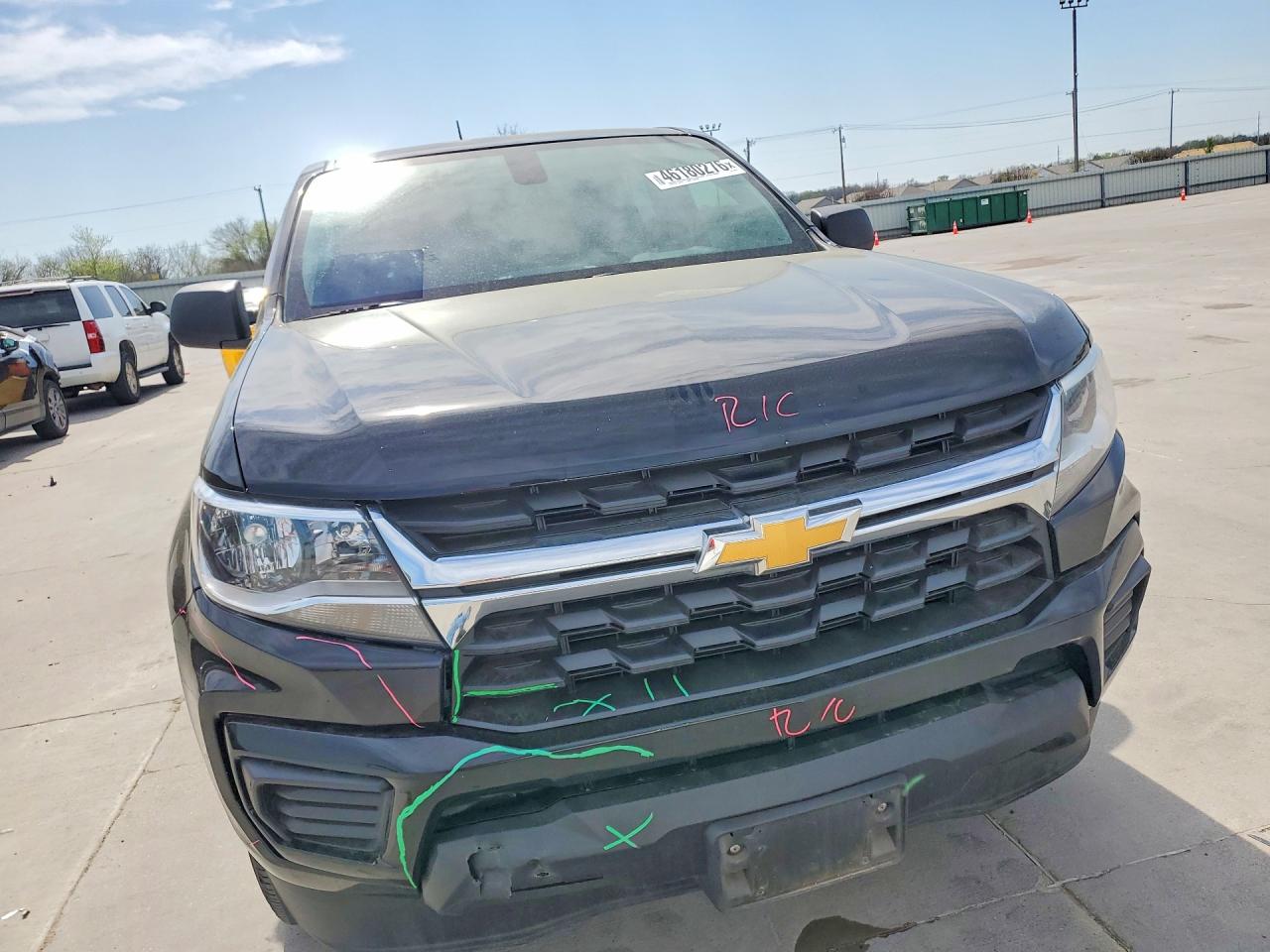 2021 Chevrolet Colorado VIN 1GCGSBEN5M1282595 COPART salvage auction — Front End, TX - SALVAGE VEHICLE TITLE (P), sold $7,300 on 2026-07-09 (photo 5)
