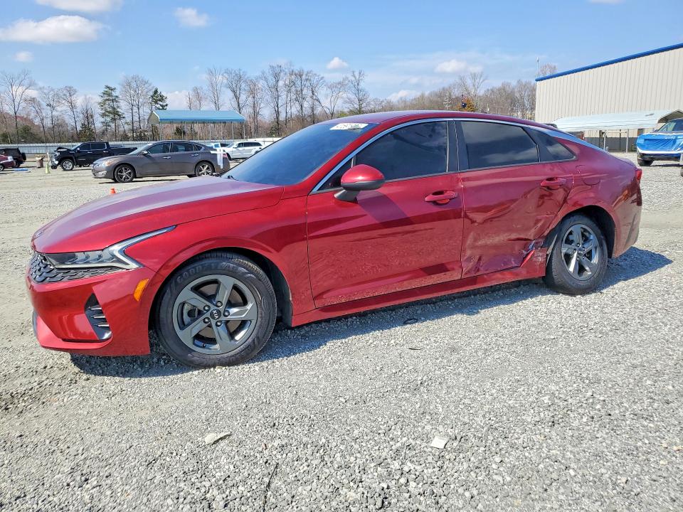 2021 Kia K5 VIN 5XXG24J23MG005813 COPART salvage auction — SIDE, SC - CERT OF TITLE-SALVAGE, sold $5,100 on 2026-07-06 (photo 1)