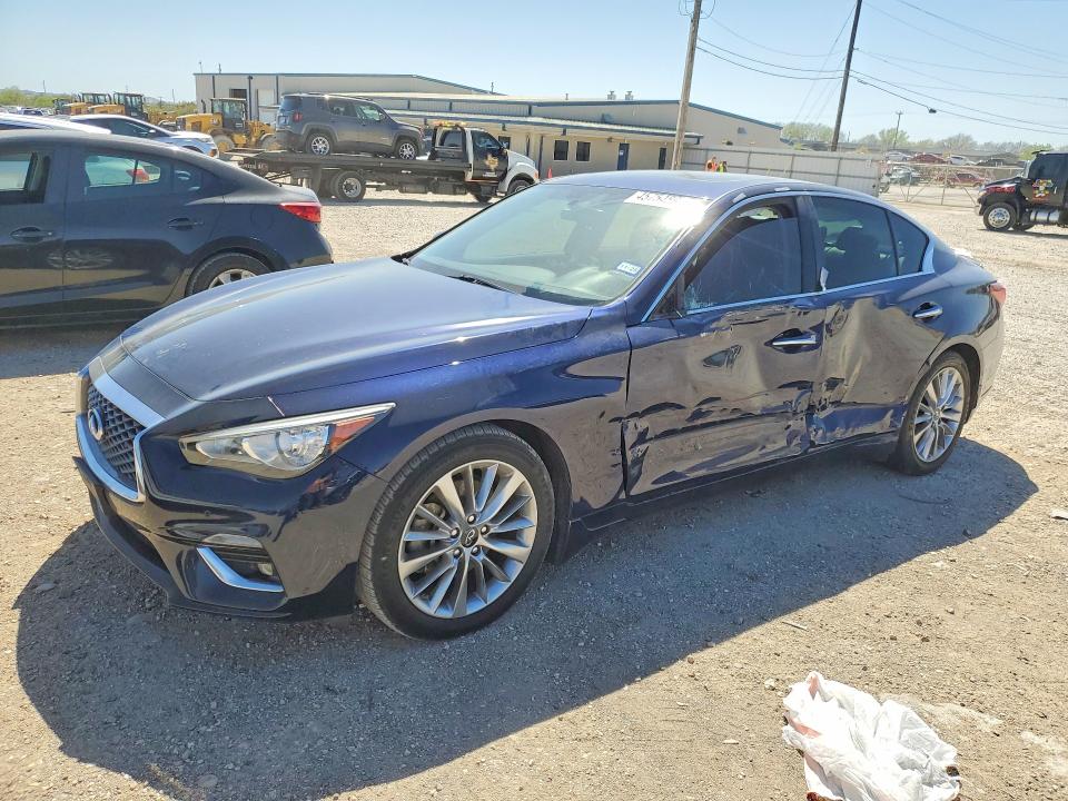 2021 Infiniti Q50 VIN JN1EV7BP3MM701823 COPART salvage auction — SIDE, Tx - Certificate Of Title, sold $1,850 on 2026-07-23 (photo 1)