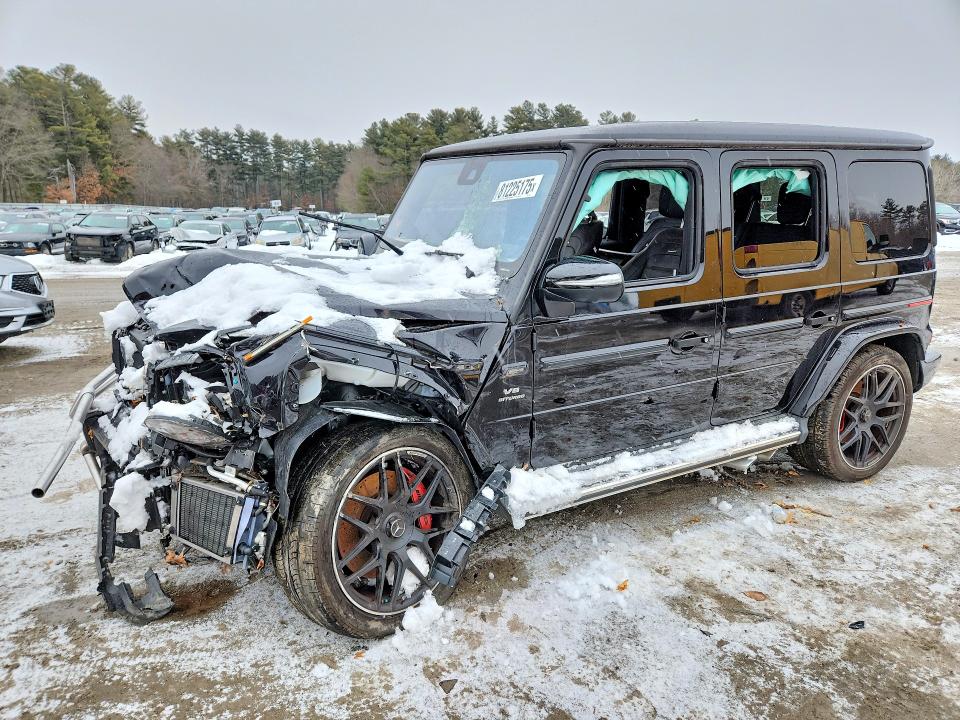 2023 Mercedes-benz G-class VIN W1NYC7HJ8PX476104 COPART salvage auction — FRONT END, MA - CERT OF TITLE-SALVAGE, sold $61,000 on 2026-07-16 (photo 1)