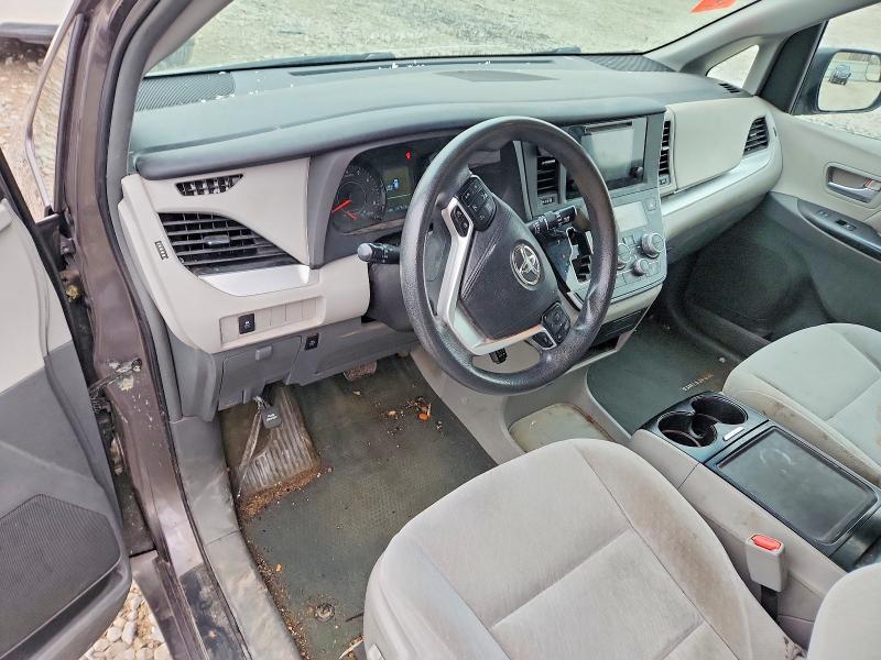 2015 Toyota Sienna VIN 5TDKK3DC1FS635761 COPART salvage auction — FRONT END, Mi - Certificate Of Title, sold $5,200 on 2026-07-02 (photo 8)