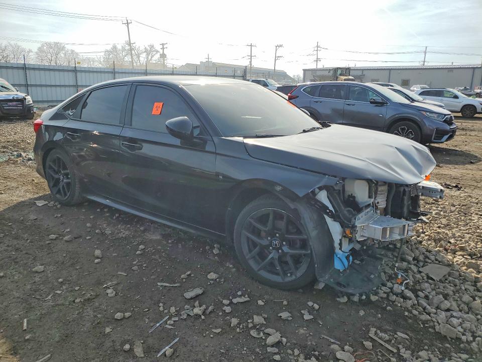 2022 Honda Civic VIN 2HGFE2F53NH592217 COPART salvage auction — FRONT END, Il - Salvage Certificate, sold $3,900 on 2026-07-03 (photo 4)