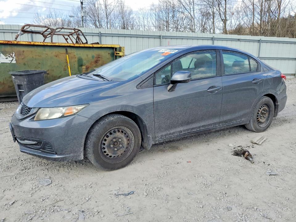 2013 Honda Civic VIN 19XFB2F53DE004138 COPART salvage auction — REAR END, Oh - Cert Of Title-Salvage, sold $1,350 on 2026-07-02 (photo 1)