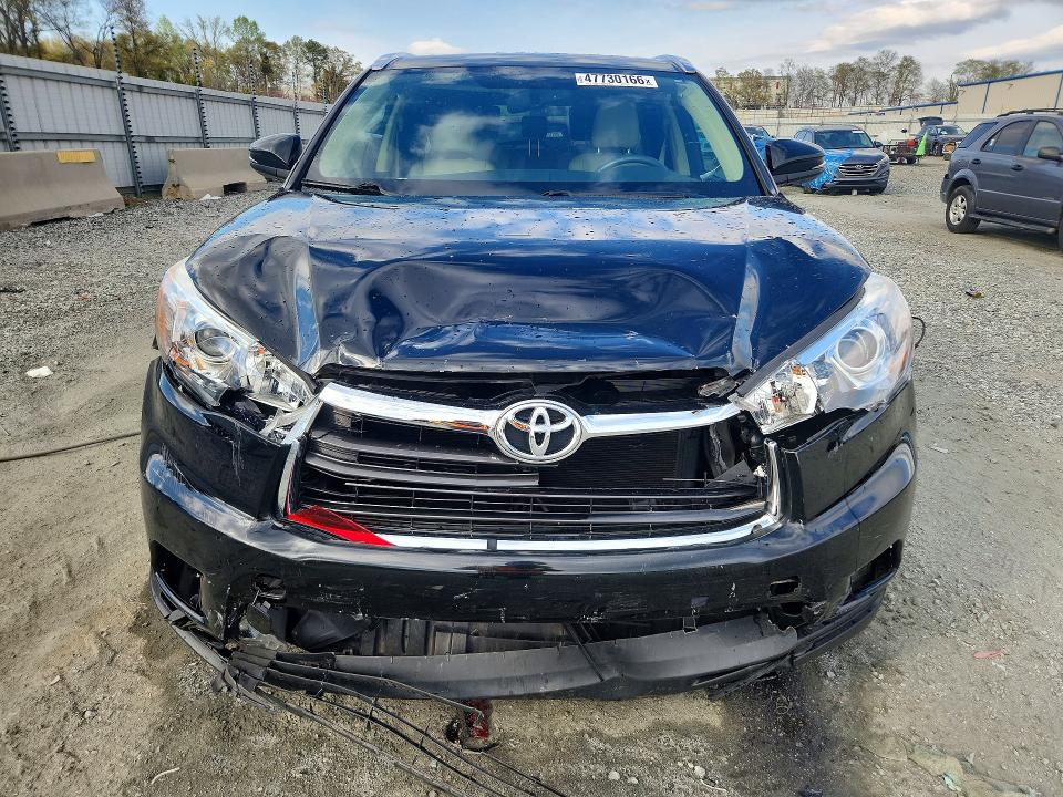 2016 Toyota Highlander VIN 5TDYKRFH2GS171127 COPART salvage auction — REAR END, Sc - Cert Of Title-Salvage, sold $7,500 on 2026-07-13 (photo 5)