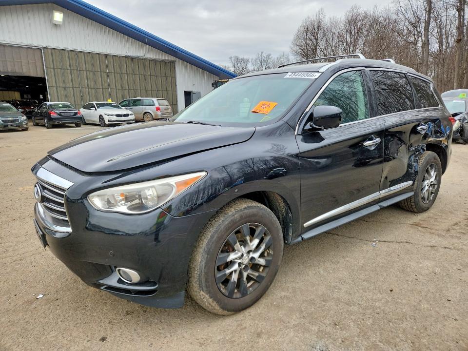2013 Infiniti Jx VIN 5N1AL0MM2DC345846 COPART salvage auction — REAR END, CT - CERT OF TITLE-SALVAGE, sold $475 on 2026-07-02 (photo 1)