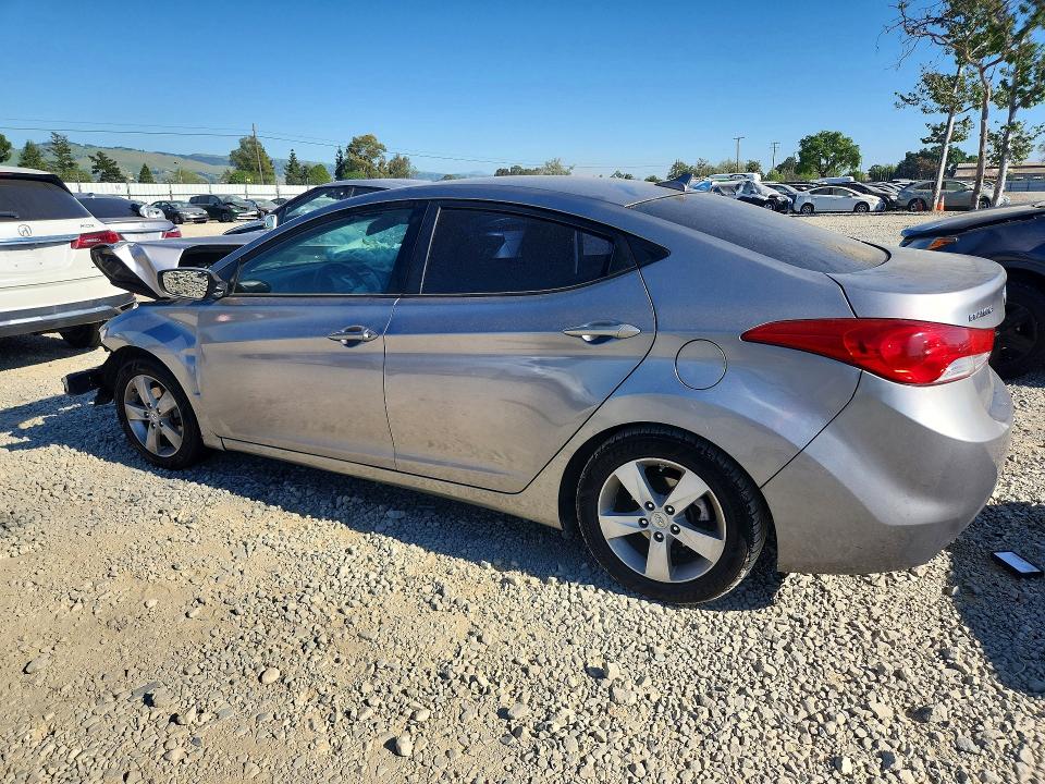 2011 Hyundai Elantra VIN KMHDH4AE8BU157326 COPART salvage auction — FRONT END, CA - SALVAGE CERTIFICATE, sold $425 on 2026-07-14 (photo 2)