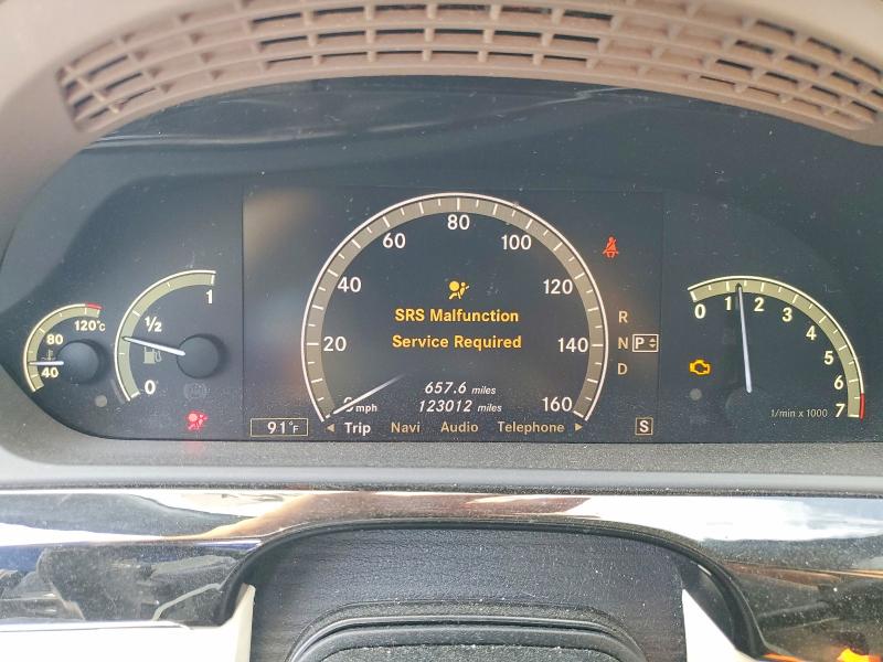 2009 Mercedes-benz S class VIN WDDNG71X09A282966 COPART salvage auction — MECHANICAL, Tx - Cert Of Title-Rebuilt Salvage, sold $650 on 2026-07-02 (photo 9)