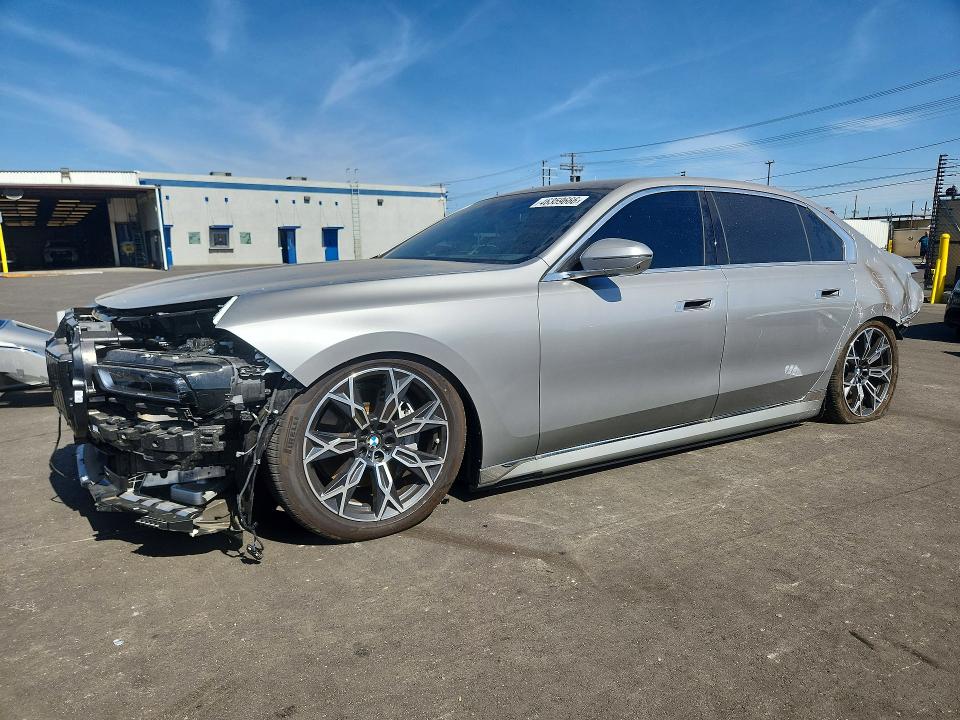 2025 BMW I7 VIN WBY43EJ03SCU58460 COPART salvage auction — REAR END, Ca - Salvage Certificate, sold $31,250 on 2026-07-06 (photo 1)