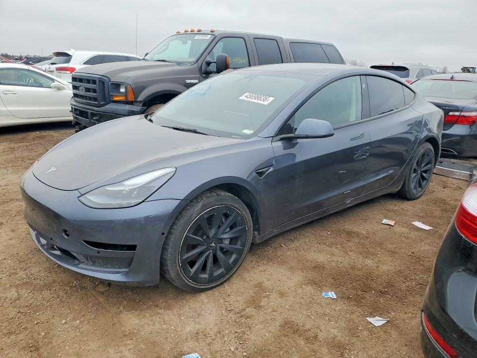 2022 Tesla VIN 5YJ3E1EB0NF169698 COPART salvage auction — FRONT END, Il - Salvage Certificate, sold $8,700 on 2026-07-07 (photo 1)