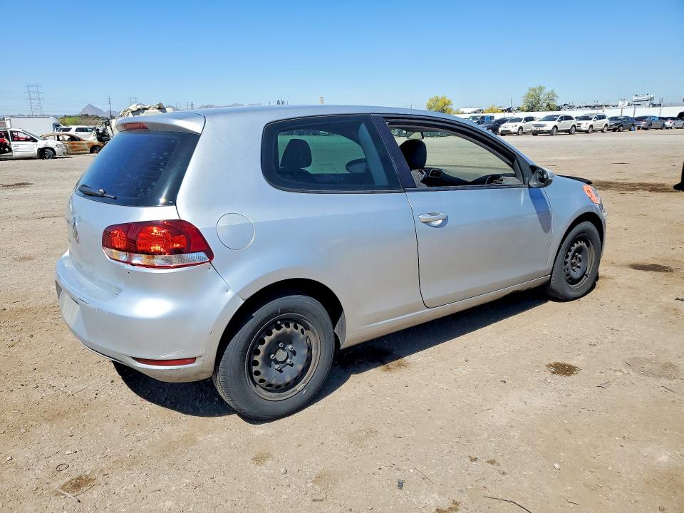 2012 Volkswagen Golf VIN WVWAB7AJ0CW185070 COPART salvage auction — REAR END, AZ - CERT OF TITLE - SALVAGE, sold $750 on 2026-07-24 (photo 3)