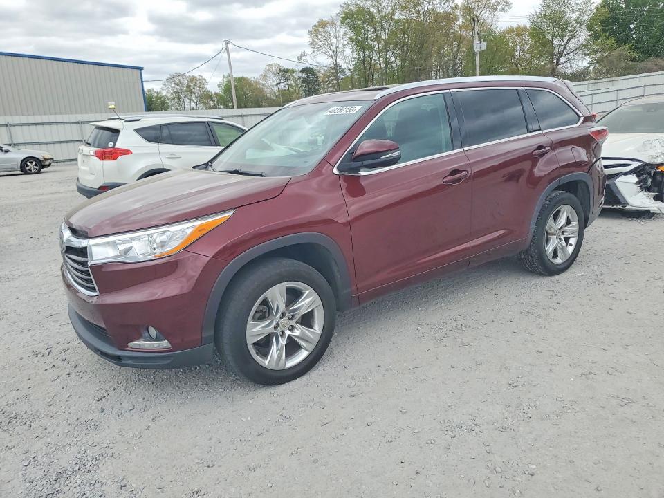 2014 Toyota Highlander VIN 5TDYKRFH8ES010827 COPART salvage auction — REAR END, Nc - Dealer Only Clean Title (P), sold $9,900 on 2026-07-14 (photo 1)