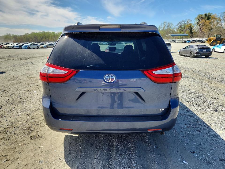 2015 Toyota Sienna VIN 5TDKK3DC8FS583559 COPART salvage auction — FRONT END, SC - CERT OF TITLE-SALVAGE, sold $3,300 on 2026-07-08 (photo 6)