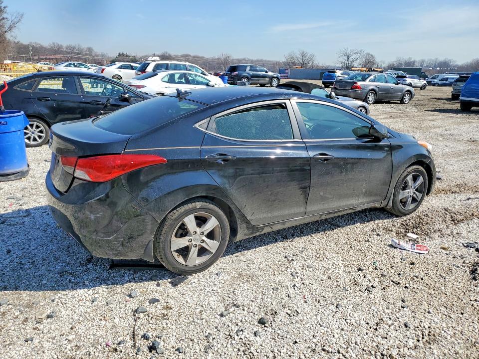 2012 Hyundai Elantra VIN KMHDH4AE0CU433662 COPART salvage auction — VANDALISM, MD - CERT OF SALVAGE > 75% DAMAGE, sold $400 on 2026-07-30 (photo 3)