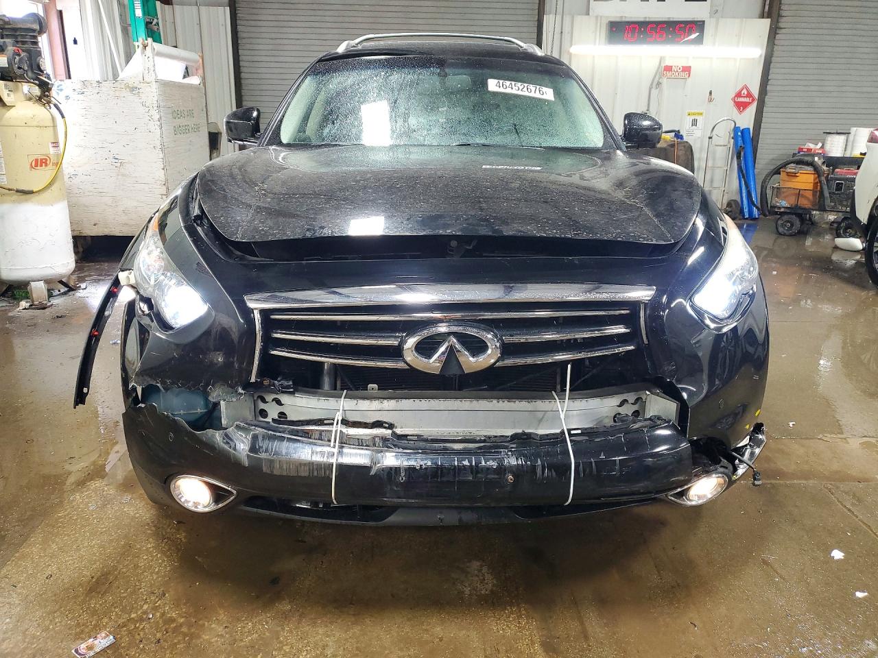 2014 Infiniti QX70 VIN JN8CS1MW6EM410964 COPART salvage auction — Front End, IL - SALVAGE CERTIFICATE, sold $650 on 2026-07-07 (photo 5)