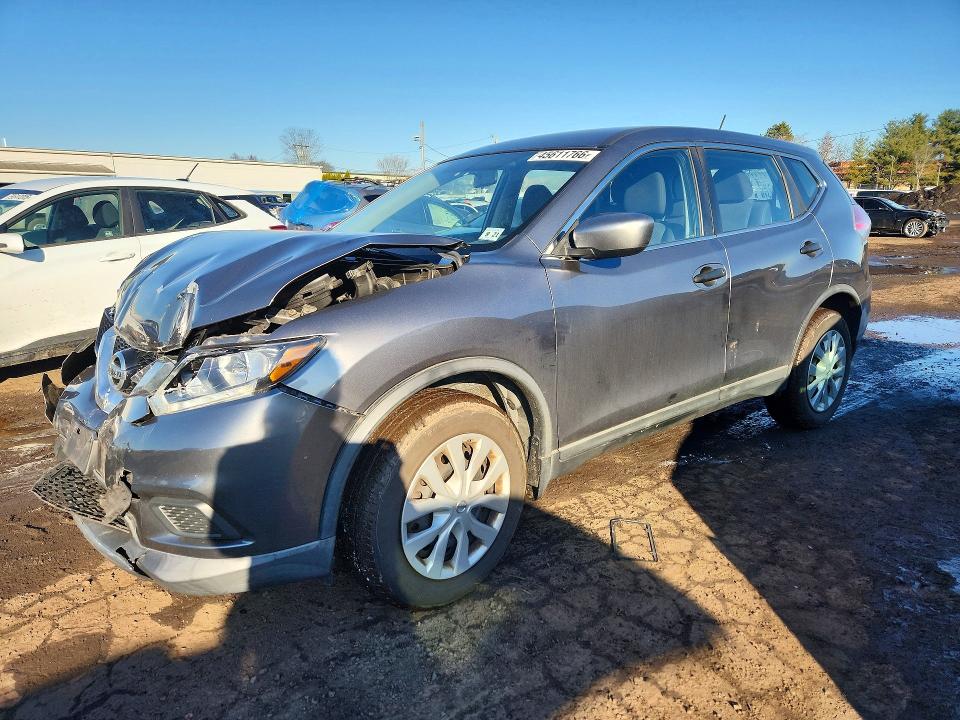 2016 Nissan Rogue VIN KNMAT2MVXGP712921 COPART salvage auction — FRONT END, Salvage Title, sold $500 on 2026-07-24 (photo 1)
