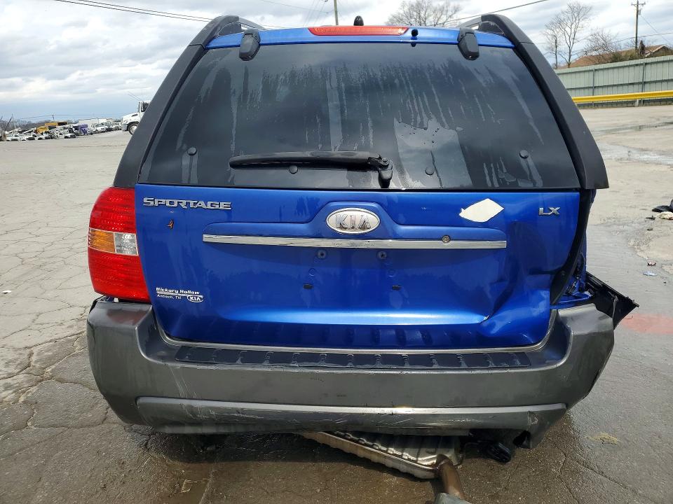 2007 Kia Sportage VIN KNDJF724X77427490 COPART salvage auction — REAR END, Tn - Salvage Certificate, sold $400 on 2026-07-20 (photo 6)