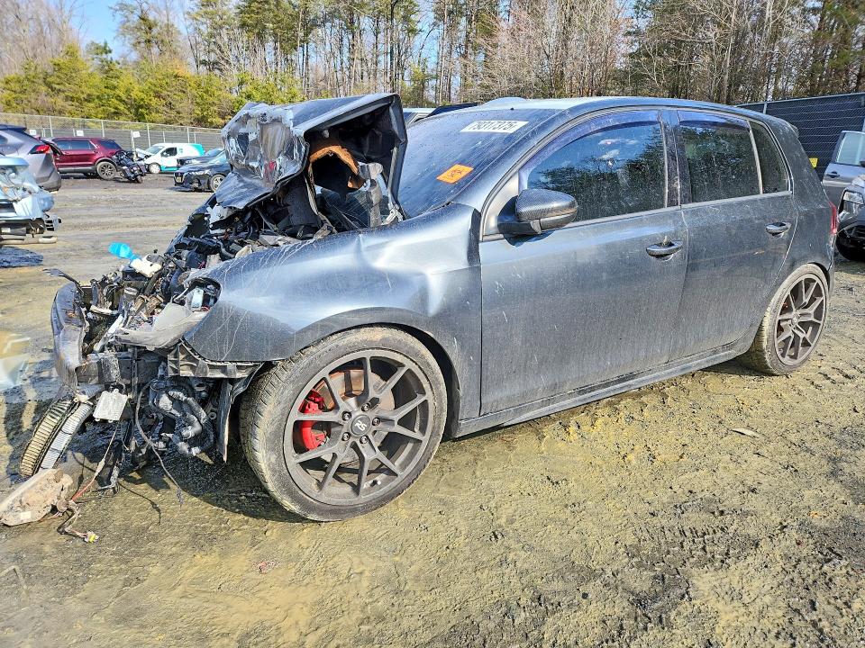 2013 Volkswagen Gti VIN WVWHD7AJ0DW024518 COPART salvage auction — FRONT END, Md - Cert Of Salvage > 75% Damage, sold $350 on 2026-07-24 (photo 1)