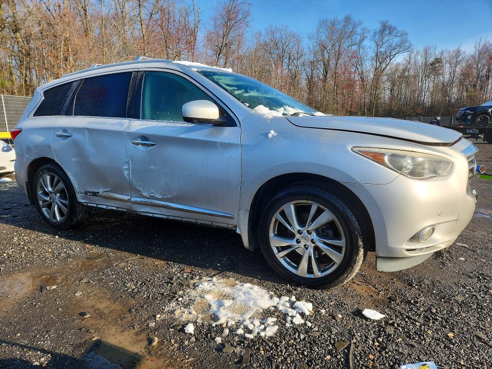2013 Infiniti Jx VIN 5N1AL0MM9DC350798 COPART salvage auction — SIDE, Md - Cert Of Salvage > 75% Damage, sold $1,550 on 2026-07-03 (photo 4)