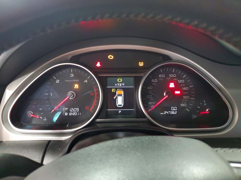 2012 Audi Q7 VIN WA1VMAFE2CD009020 COPART salvage auction — MECHANICAL, TX - SALVAGE VEHICLE TITLE, sold $525 on 2026-07-24 (photo 9)