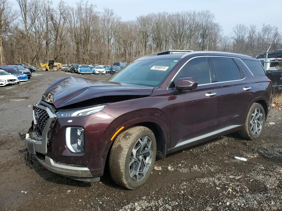 2022 Hyundai VIN KM8R7DHE6NU372299 COPART salvage auction — FRONT END, Md - Cert Of Salvage > 75% Damage, sold $9,000 on 2026-07-02 (photo 1)