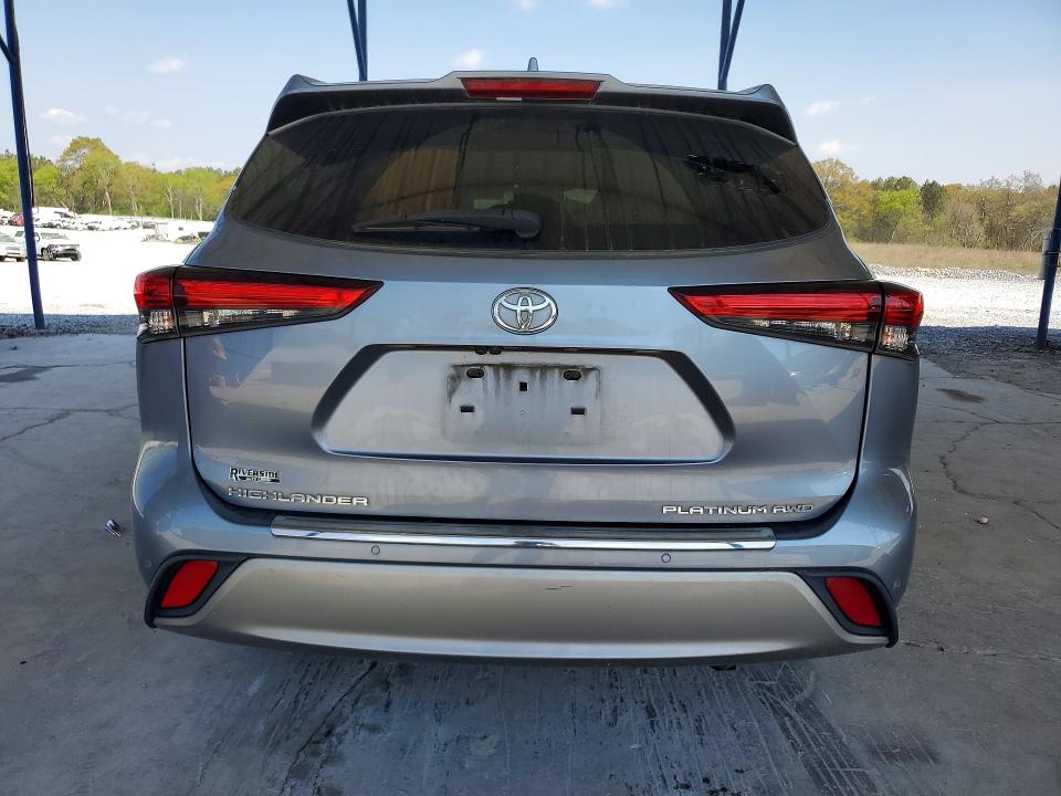 2020 Toyota Highlander VIN 5TDFZRBH8LS033465 COPART salvage auction — ROLLOVER, Ga - Cert Of Title-Salvage, sold $10,000 on 2026-07-02 (photo 6)