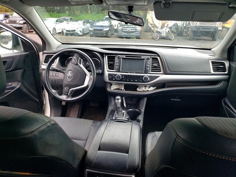 2016 Toyota Highlander VIN 5TDBKRFH1GS315787 COPART salvage auction — FRONT END, Hi - Certificate Of Salvage, sold $3,750 on 2026-07-06 (photo 8)
