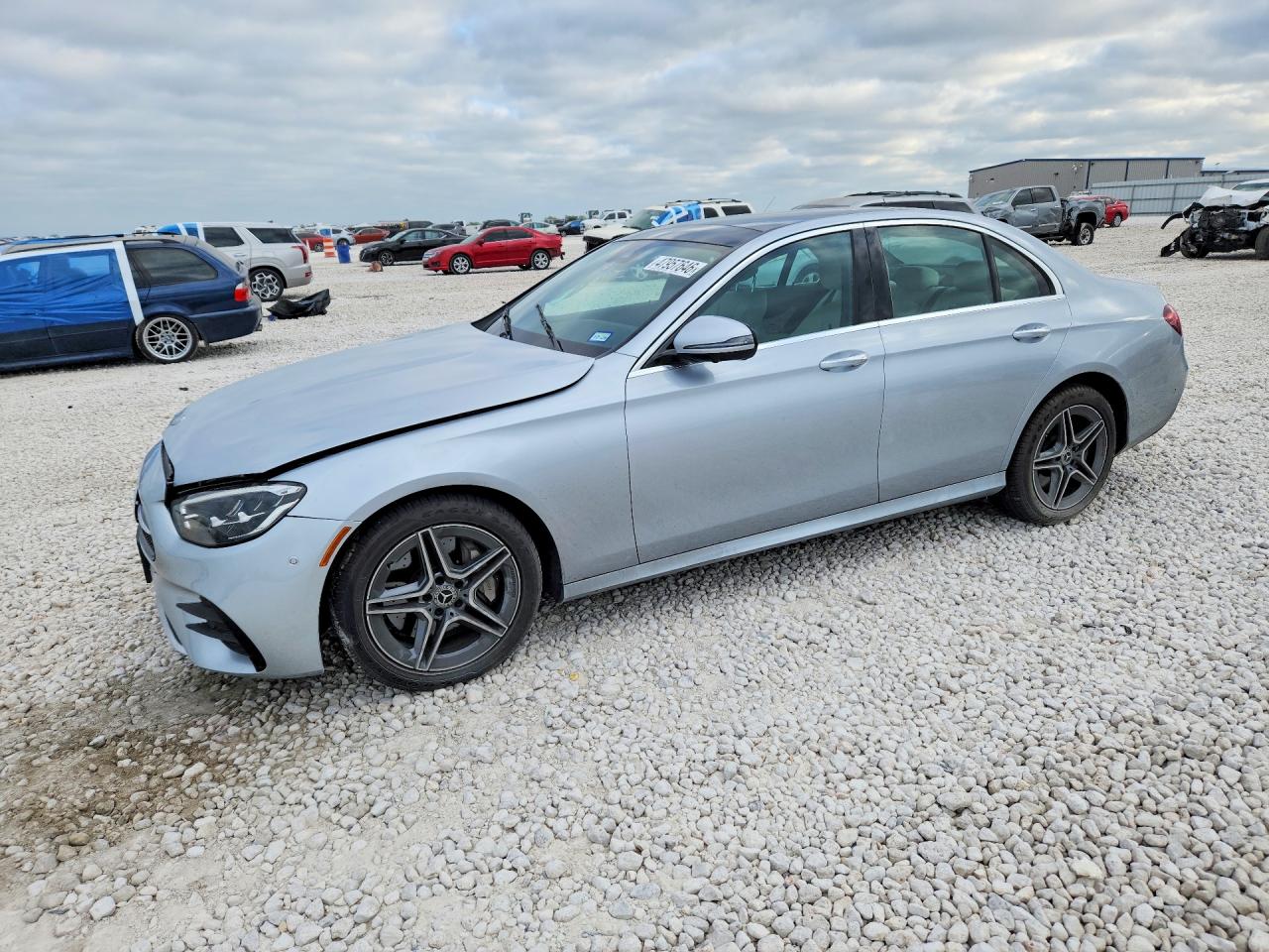 2021 Mercedes-Benz E-Class VIN W1KZF5KB7MA881979 COPART salvage auction — Front End, TX - SALVAGE VEHICLE TITLE, sold $15,599 on 2026-07-03 (photo 1)