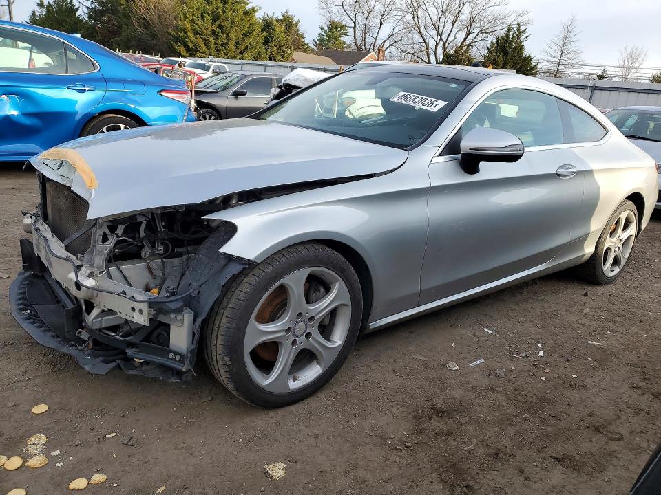 2017 Mercedes-benz C-klasse VIN WDDWJ4KB2HF333053 COPART salvage auction — FRONT END, Md - Cert Of Salvage > 75% Damage, sold $250 on 2026-08-17 (photo 1)