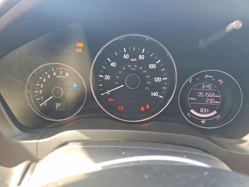 2018 Honda Hr-v VIN 3CZRU5H57JM716427 COPART salvage auction — WATER/FLOOD, Hi - Certificate Of Salvage, sold $2,150 on 2026-07-27 (photo 9)
