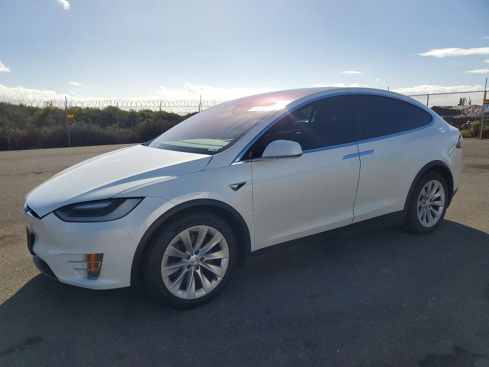 2017 Tesla Model x VIN 5YJXCAE26HF057192 COPART salvage auction — REAR END, Hi - Certificate Of Title, sold $150 on 2026-06-29 (photo 1)