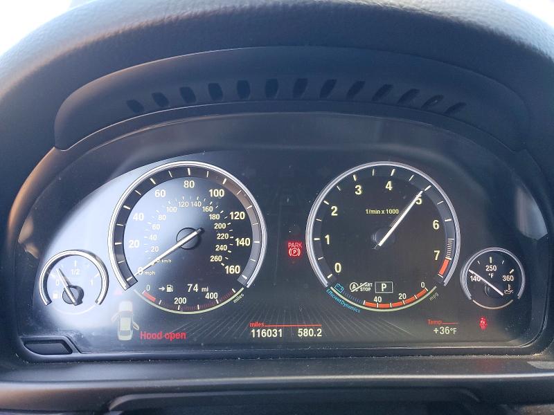 2015 BMW 5er VIN WBA5A7C51FD627677 COPART salvage auction — FRONT END, Co - Salvage Title, sold $3,000 on 2026-07-29 (photo 9)