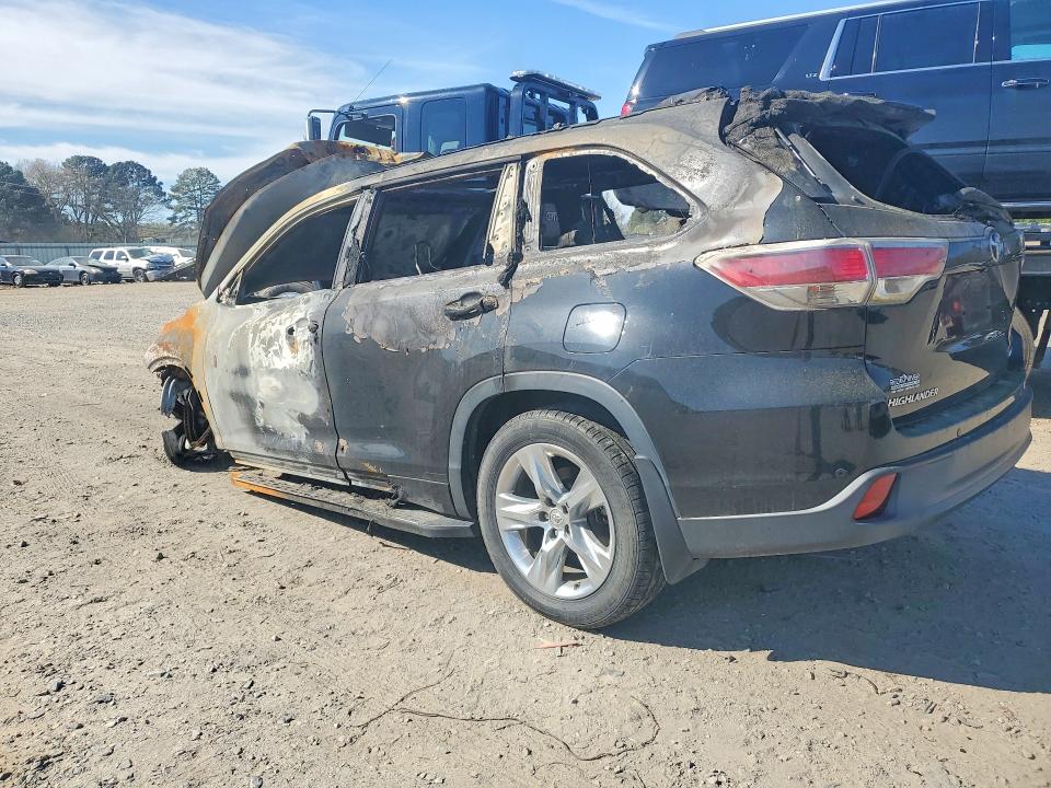 2015 Toyota Highlander VIN 5TDYKRFHXFS038338 COPART salvage auction — BURN, Ar - Cert Of Title-Salvage, sold $150 on 2026-07-06 (photo 2)