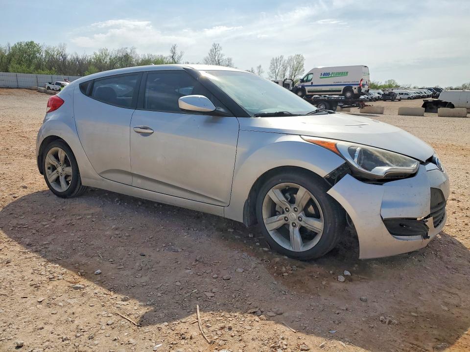 2012 Hyundai Veloster VIN KMHTC6AD7CU039749 COPART salvage auction — FRONT END, Ok - Cert Of Title-Salvage, sold $775 on 2026-07-30 (photo 4)