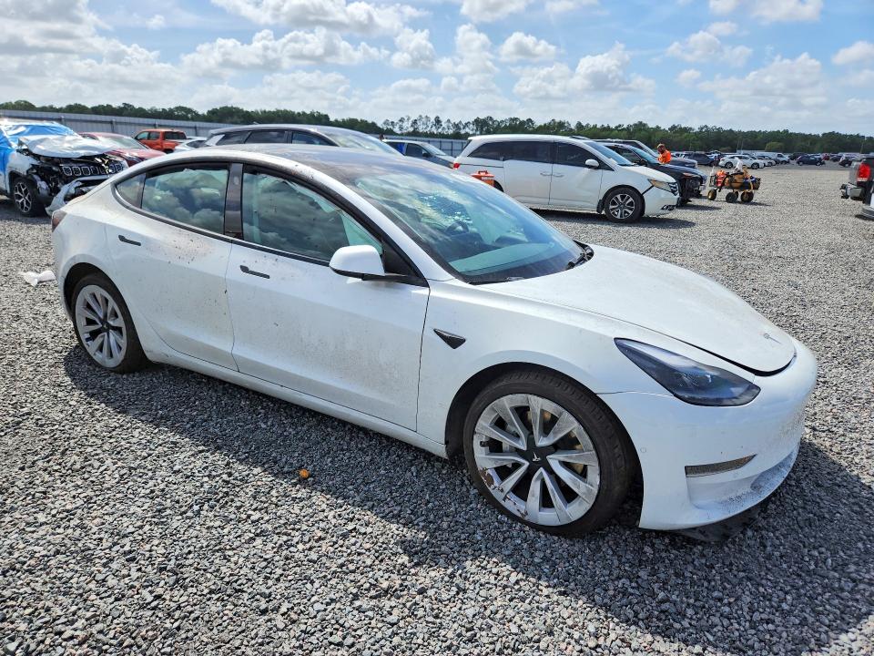 2022 Tesla Model 3 VIN 5YJ3E1EA0NF369214 COPART salvage auction — FRONT END, FL - CERTIFICATE OF DESTRUCTION, sold $3,100 on 2026-07-14 (photo 4)